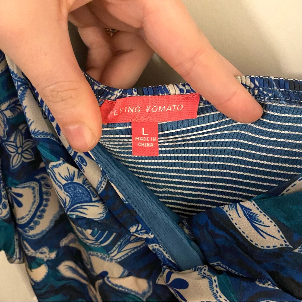 Flying Tomato Blue and White Floral Maxi Dress - Picture 2 of 6